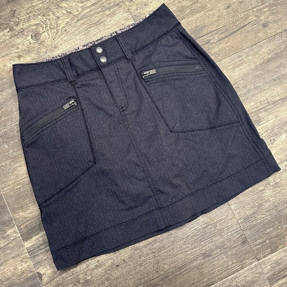 Athleta Passage Skirt Women NO SIZE TAG‎ (4) Gray Double Button Stretch